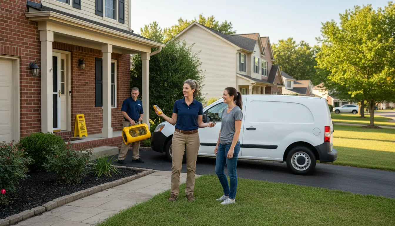 Residential water damage restoration in Armstrong, TX